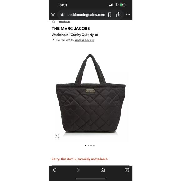 Marc Jacobs Medium Quilted Nylon Tote - Picture 7 of 7